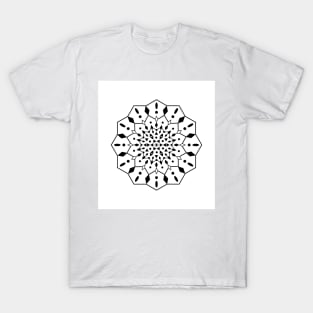 Black and white mandala T-Shirt